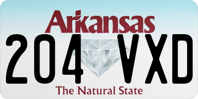 AR license plate 204VXD