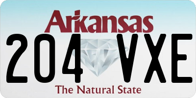 AR license plate 204VXE