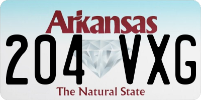 AR license plate 204VXG