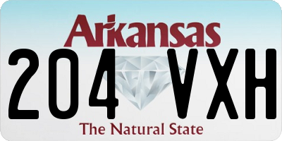 AR license plate 204VXH