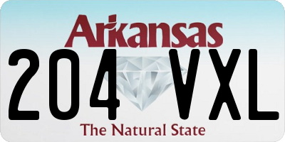 AR license plate 204VXL