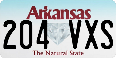 AR license plate 204VXS