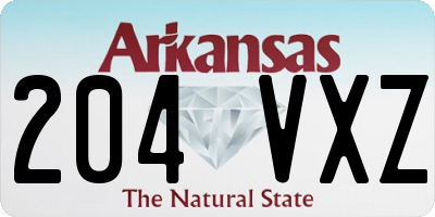 AR license plate 204VXZ