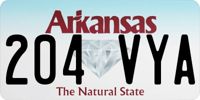 AR license plate 204VYA