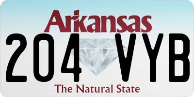 AR license plate 204VYB