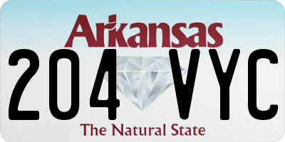 AR license plate 204VYC