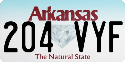 AR license plate 204VYF