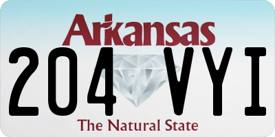 AR license plate 204VYI