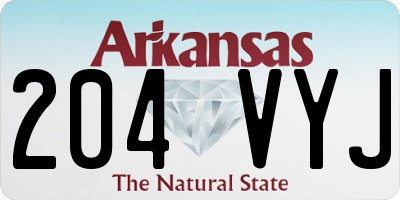 AR license plate 204VYJ