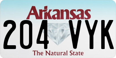AR license plate 204VYK