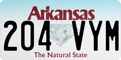 AR license plate 204VYM