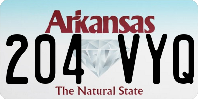 AR license plate 204VYQ