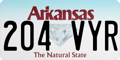 AR license plate 204VYR