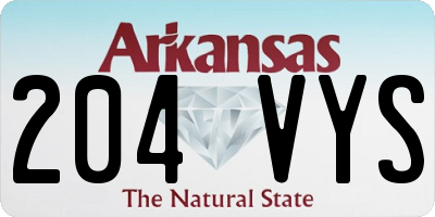 AR license plate 204VYS