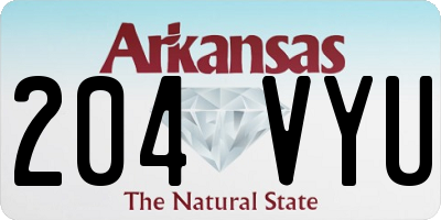 AR license plate 204VYU