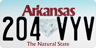 AR license plate 204VYV