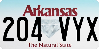 AR license plate 204VYX