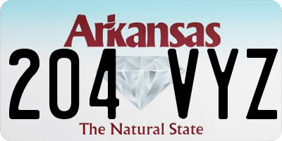 AR license plate 204VYZ