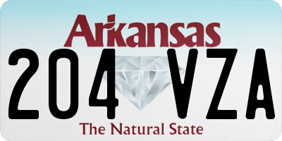 AR license plate 204VZA