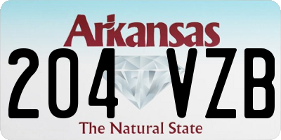 AR license plate 204VZB