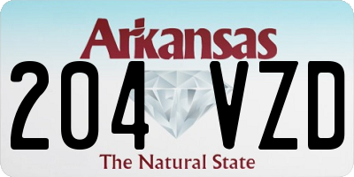 AR license plate 204VZD