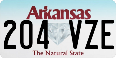 AR license plate 204VZE
