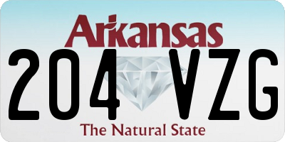 AR license plate 204VZG