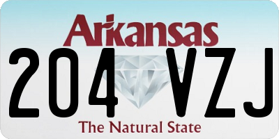 AR license plate 204VZJ