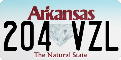 AR license plate 204VZL