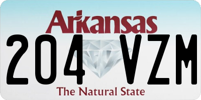 AR license plate 204VZM