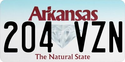 AR license plate 204VZN