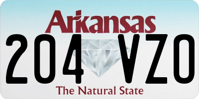 AR license plate 204VZO