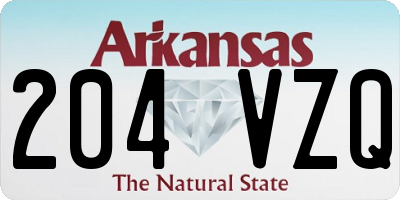AR license plate 204VZQ