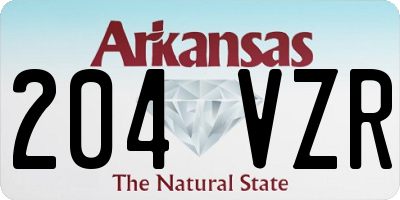 AR license plate 204VZR
