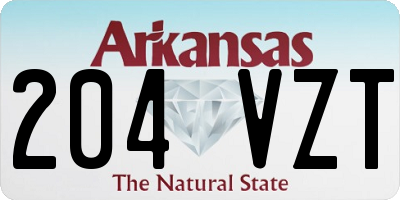 AR license plate 204VZT