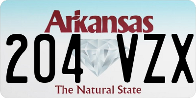 AR license plate 204VZX