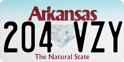 AR license plate 204VZY