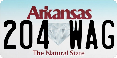 AR license plate 204WAG