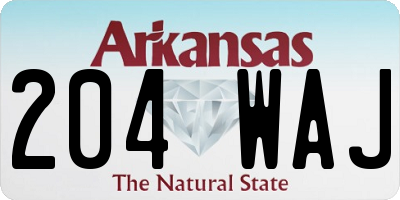 AR license plate 204WAJ