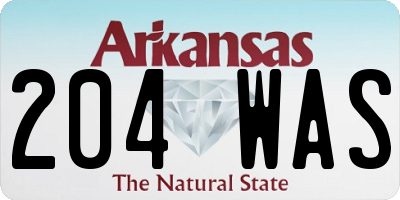 AR license plate 204WAS