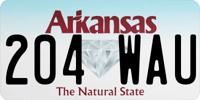 AR license plate 204WAU