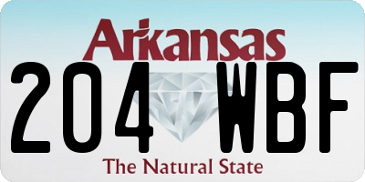 AR license plate 204WBF