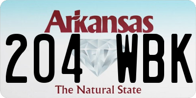 AR license plate 204WBK