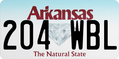 AR license plate 204WBL