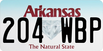 AR license plate 204WBP