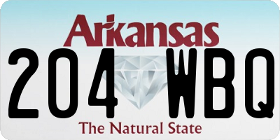 AR license plate 204WBQ