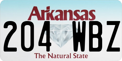 AR license plate 204WBZ