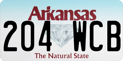 AR license plate 204WCB