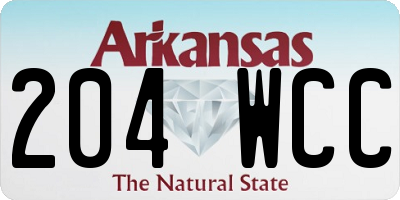 AR license plate 204WCC