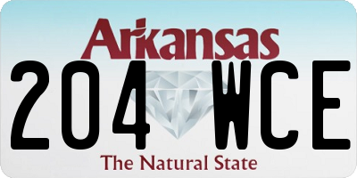 AR license plate 204WCE